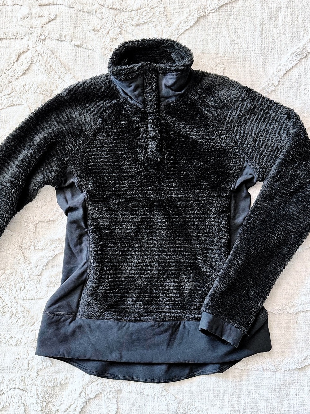 Mountain Hardwear Polartec Fleece Pullover Black XS High Neck Outdoor EUC